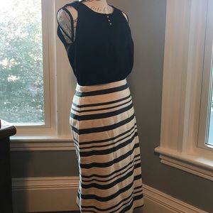 Jcrew pencil skirt in navy strip